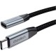 Дата кабель USB-C 3.1 AM/AF 2.0m 10Gbps 100 W nylon braid Choetech (XCC-1039-CA-GY)