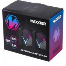Акустическая система Maxxter CSP-U004RGB USB Black (CSP-U004RGB) - Фото