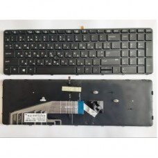 Клавиатура ноутбука HP ProBook 450/455/470 G3, 650 G2 черная с черной, с трекп,с по (A46074)