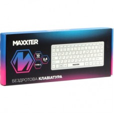 Клавіатура Maxxter KBW-C01S-UA Wireless UA White (KBW-C01S-UA) - Фото