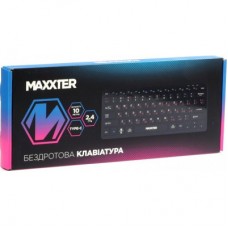 Клавіатура Maxxter KBW-C01B-UA Wireless UA Black (KBW-C01B-UA) - Фото