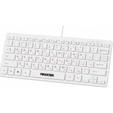 Клавіатура Maxxter KBM-C01W-UA USB UA White (KBM-C01W-UA) - Фото
