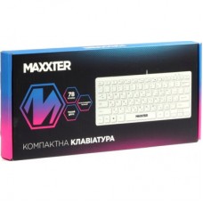 Клавіатура Maxxter KBM-C01W-UA USB UA White (KBM-C01W-UA) - Фото