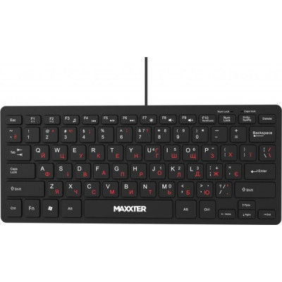 Клавіатура Maxxter KBM-C01B-UA USB UA Black (KBM-C01B-UA)