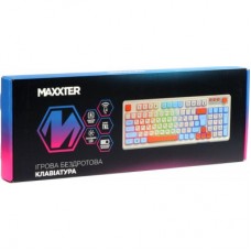 Клавіатура Maxxter KBGW-3C01-UA Wireless UA White (KBGW-3C01-UA) - Фото
