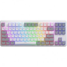 Клавіатура Hator Rockfall 3 Mecha TKL QMK/VIA Orange Wireless White (HTK851UA) - Фото