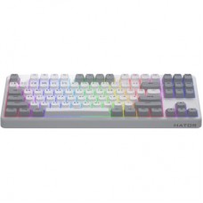 Клавіатура Hator Rockfall 3 Mecha TKL QMK/VIA Orange Wireless White (HTK851UA) - Фото