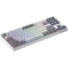 Клавіатура Hator Rockfall 3 Mecha TKL QMK/VIA Orange Wireless White (HTK851UA) - Фото
