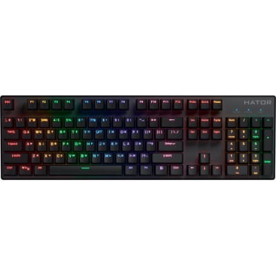 Клавіатура Hator Icefall Mecha Rainbow Wireless/USB Black (HTK204UA)