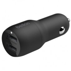 Зарядний пристрій Belkin Car Charger (24 W) Dual USB-A, USB-A — USB-C, 1 m, black (CCE001BT1MBK) - Фото