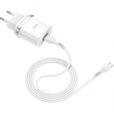 Зарядний пристрій HOCO C12Q Smart QC3.0 charger set (Micro) White (6931474716286) - Фото