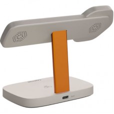 Зарядний пристрій Canyon wireless charger HEXAGON WCS-310 3in1 LightGrey/Orange (CNS-WCS310LGOR) - Фото