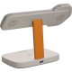 Зарядний пристрій Canyon wireless charger HEXAGON WCS-310 3in1 LightGrey/Orange (CNS-WCS310LGOR)