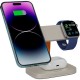 Зарядний пристрій Canyon wireless charger HEXAGON WCS-310 3in1 LightGrey/Orange (CNS-WCS310LGOR)