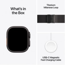 Смарт-часы Apple Watch Ultra 2 2024 GPS + Cellular 49mm Black Titanium Case with Black Titanium Milanese Loop - Фото