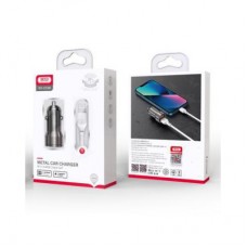 Зарядное устройство XO CC48 + cable Lightning Smart Metal 2USB, 2.4A Grey (XO-CC48i-GR) Зарядное устройство XO CC48 + cable Lightning Smart Metal 2USB, 2.4A Grey (XO-CC48i-GR) - Фото