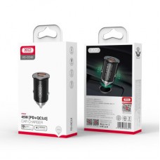 Зарядний пристрій XO CC43 1 USB QC 3.0 + 1 Type-C PD (45 W) Black (XO-CC43-BK) - Фото