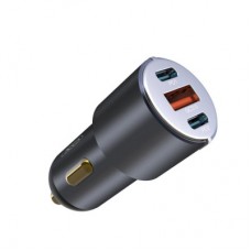 Зарядное устройство XO CC45 1 USB QC 3.0 + 2 Type-C PD (60W) Black (XO-CC45-BK) - Фото