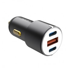 Зарядное устройство XO CC45 1 USB QC 3.0 + 2 Type-C PD (60W) Black (XO-CC45-BK) - Фото