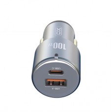 Зарядний пристрій XO CC47 1 USB 65 W + 1 Type-C PD 35 W (100 W) Black (XO-CC47-BK) - Фото