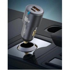 Зарядний пристрій XO CC47 1 USB 65 W + 1 Type-C PD 35 W (100 W) Black (XO-CC47-BK) - Фото