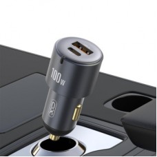 Зарядний пристрій XO CC47 1 USB 65 W + 1 Type-C PD 35 W (100 W) Black (XO-CC47-BK) - Фото