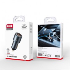 Зарядний пристрій XO CC47 1 USB 65 W + 1 Type-C PD 35 W (100 W) Black (XO-CC47-BK) - Фото