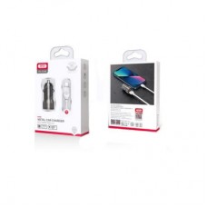 Зарядное устройство XO CC48 2.4A/2 USB + microUSB Grey (XO-CC48m-GR) - Фото