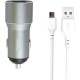 Зарядное устройство XO TZ09 2.4A/2 USB + cable microUSB Grey (XO-TZ09M-GR)