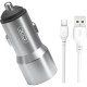Зарядное устройство XO TZ09 2.4A/2 USB + cable Type-C Grey (XO-TZ09T-GR)