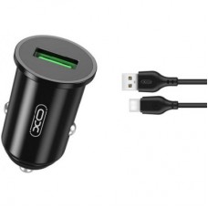 Зарядное устройство XO TZ12 QC3.0 (1USB/18W) + USB - Type-C Black (XO-TZ12-BK)