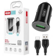 Зарядное устройство XO TZ12 QC3.0 (1USB/18W) + USB - Type-C Black (XO-TZ12-BK) - Фото