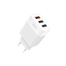 Зарядное устройство XO 1xUSB QC3.0 18W + 2xUSB 2.4A + cable USB-C white (L72-TC-WH) - Фото