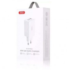 Зарядное устройство XO CE13 PD65W GaN (2Type-C/1USB) White (XO-CE13-WH) - Фото