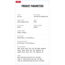 Зарядное устройство XO L101 PD + QC3.0 (1USB/2Type-C/20W) + USB - MicroUSB White (XO-L101-WH) - Фото