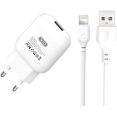 Зарядное устройство XO L37 2.1A/1USB + cable Lightning White (L37i-WH)