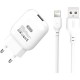 Зарядное устройство XO L37 2.1A/1USB + cable Lightning White (L37i-WH)