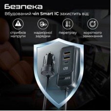 Зарядний пристрій Promate gearhub-120w.black - Фото