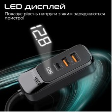 Зарядний пристрій Promate gearhub-120w.black - Фото
