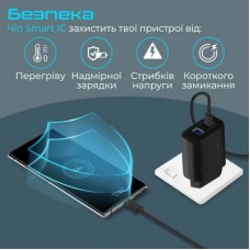 Зарядний пристрій Promate biplug.black - Фото