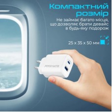 Зарядний пристрій Promate biplug-2.white - Фото