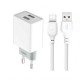 Зарядное устройство XO L65 адаптер 2USB / 2.4А + Type-C white (XO-L65-TC)