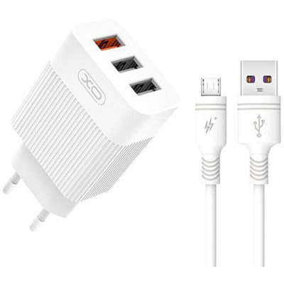 Зарядное устройство XO L72 QC3.0 3USB +micro (XO-L72-MCR)