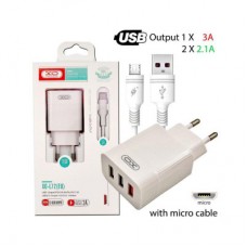 Зарядное устройство XO L72 QC3.0 3USB +micro (XO-L72-MCR) - Фото