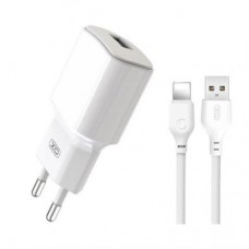 Зарядное устройство XO L73 2.4A/1USB + cable lightning White (XO-L73i-WH)