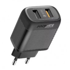 Зарядний пристрій Promate biplug-qc3.eu-bk - Фото