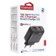 Зарядний пристрій Promate biplug-qc3.eu-bk