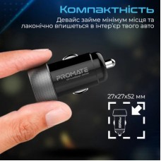 Зарядний пристрій Promate drivegear-20w.black - Фото