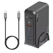 Зарядний пристрій Promate ganport-140w.black - Фото