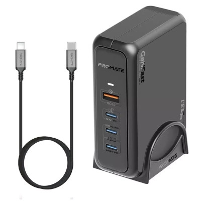 Зарядний пристрій Promate ganport-140w.black